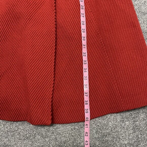 Vintage Via Red Double-Breasted Wool Blend Coat Size 12 - Picture 9 of 10
